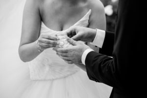 black and white wedding picture