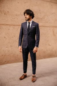 costume mariage à carreaux